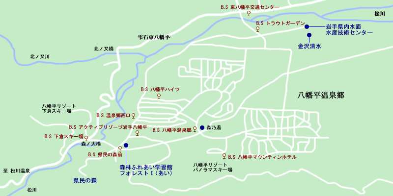 八幡平温泉郷マップ