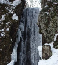 冬の不動の滝